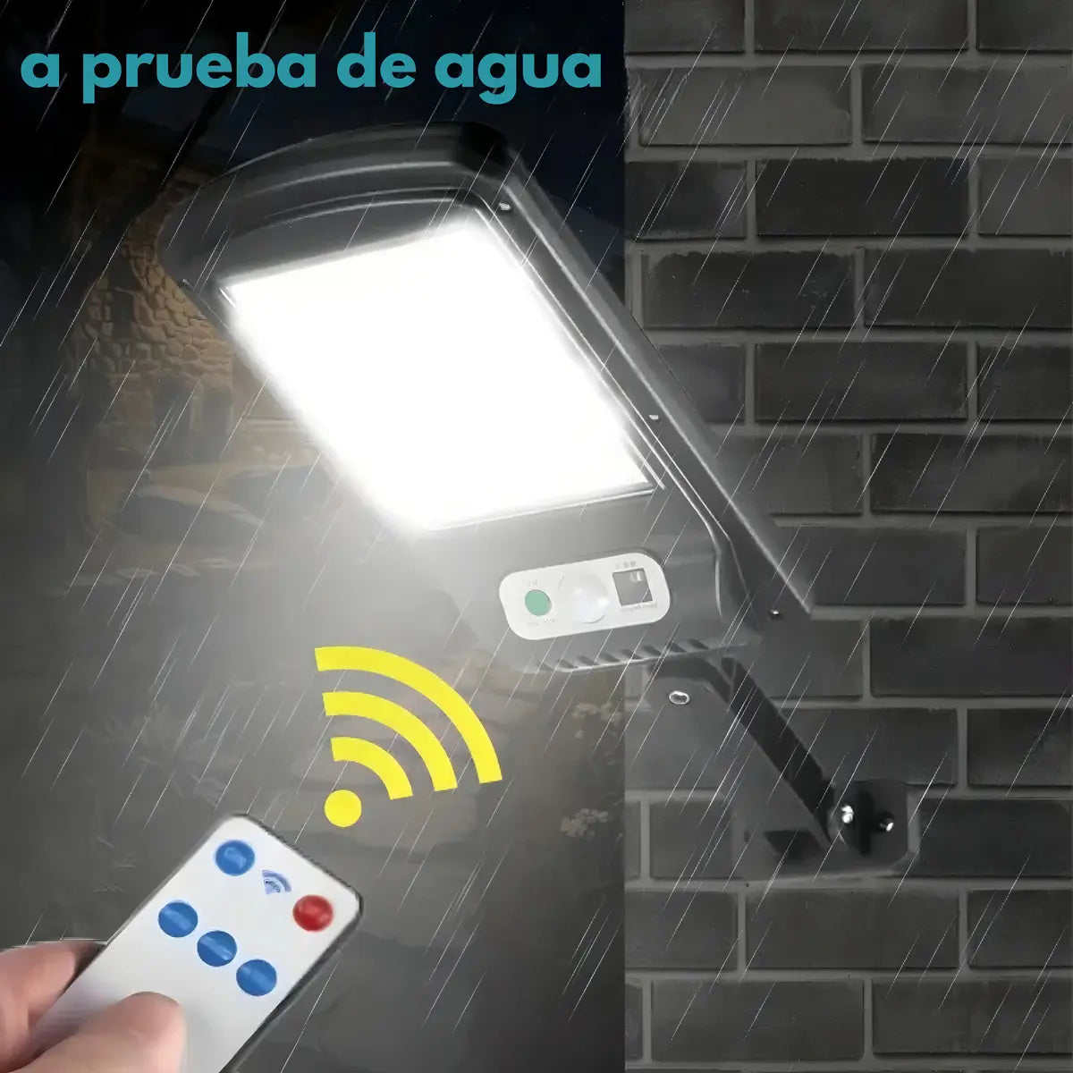 LÀMPARA SOLAR CON SENSOR + CONTROL REMOTO