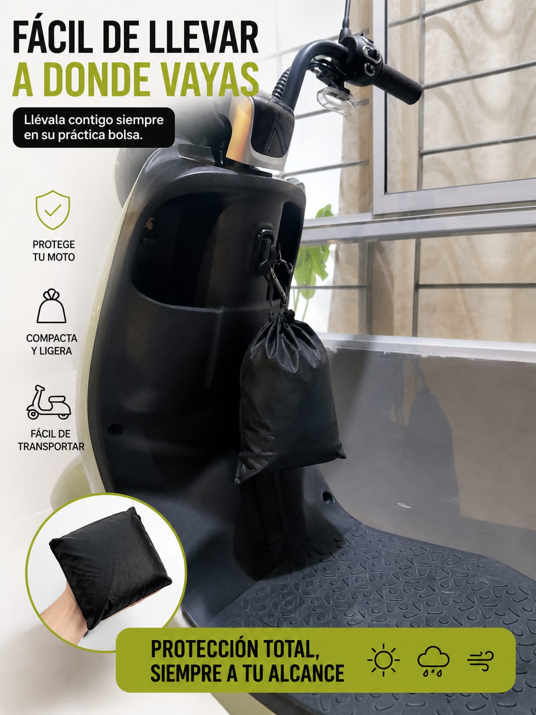 FUNDA PIJAMA PROTECTORA PARA MOTOS Y BICICLETAS ELÈCTRICAS